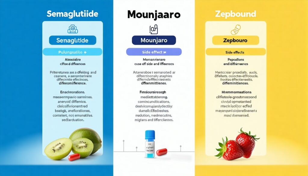 comparing semaglutide mounjaro and zepbound: key differences